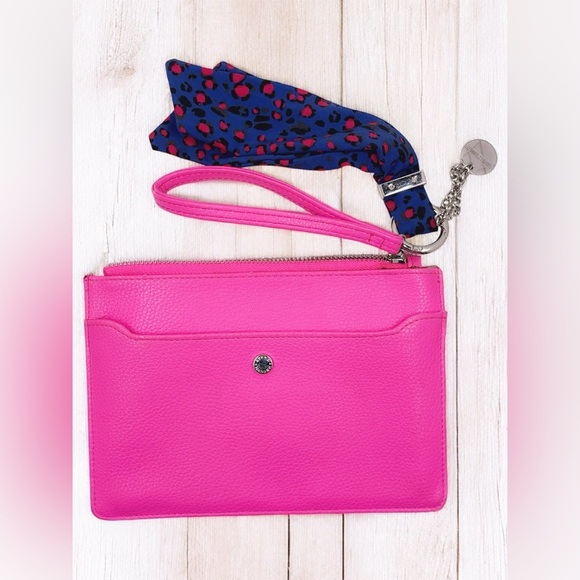 STEVE MADDEN Wristlet & Scarf Keychain Gift Set, Hot Pink 7” Travel Party - Picture 2 of 5